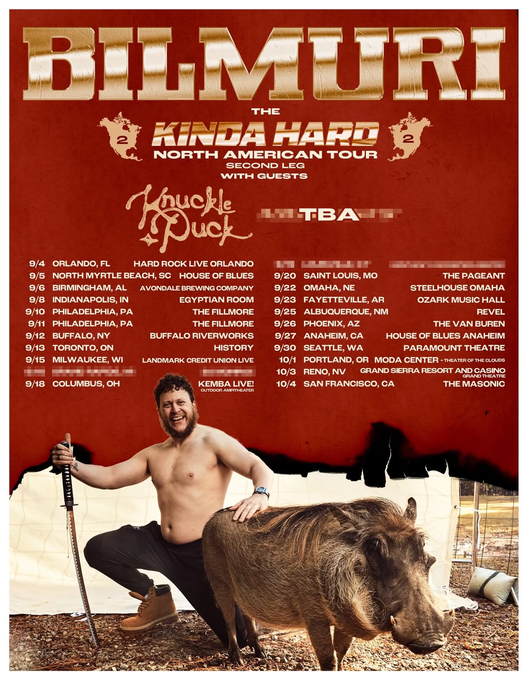 Knuckle Puck The Kinda Hard Tour Poster 2026