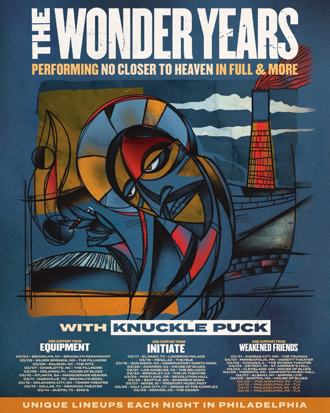 Knuckle Puck The Kinda Hard Tour Poster 2026